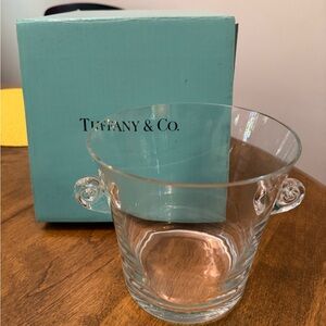 Tiffany & Co. Clear Glass Vase with Elegant Handles